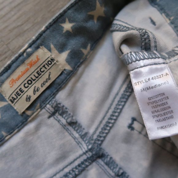 BAJEE COLLECTION by be cool Star Denim Fray Shorts - Picture 3 of 4